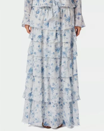 Morris Fleur Skirt Blue Floral - Neo Noir