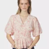 Minutti Print Blouse Off White - Neo Noir