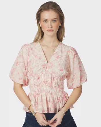 Minutti Print Blouse Off White - Neo Noir