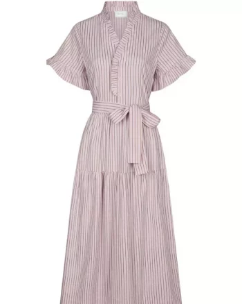 Nessie Stripe Dress Light Pink - Neo Noir