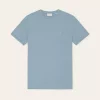 Core Contrast T-Shirt Faded Denim Blue - Les Deux