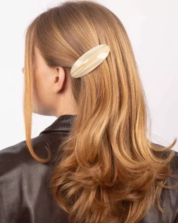 Oval Bone Clip Ivory - Sui Ava