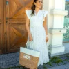 Yasluna CS Long Dress Star White - Yas
