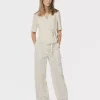 Malba Stripe Pants Natural - Neo Noir