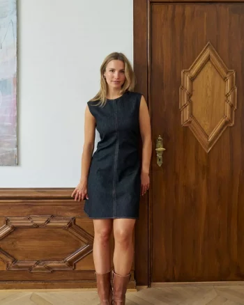 Jubi Denim Dress Dark Blue - Neo Noir
