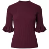 Yasmikla SS Knit Top Fig - Yas