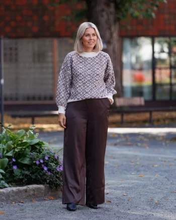 Yaspella HW Wide Pants Chocolate Brown - YAS