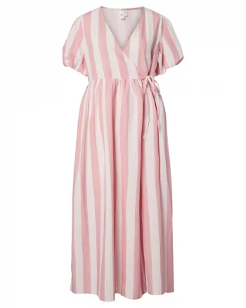 Yasmaruma Long Wrap Dress Ballerina Blush - Yas