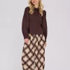 Malika Shirt Dark Brown - A-View