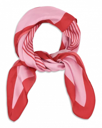 Classic Patterned Scarf Pink Red - Sui Ava
