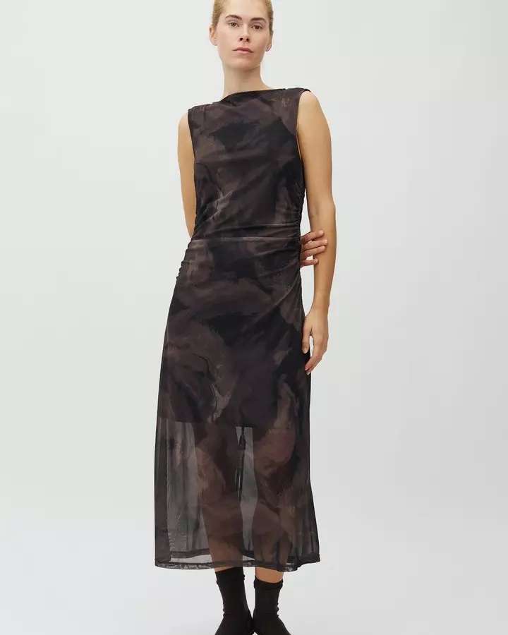 Sumie Mesh Dress Java Print - MbyM