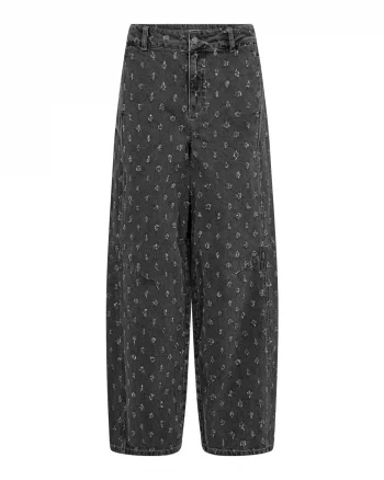 Derri Dot Jeans Mid Grey - Co’Couture