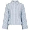 Rosa Striped Crepe Shirt Blue - Neo Noir
