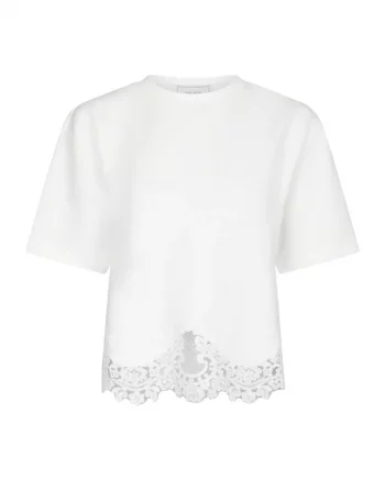 Iria Lace Tee White - Neo Noir
