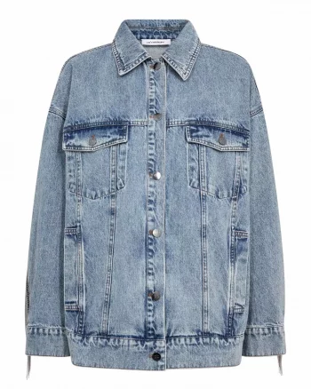Denice Denim Fringe Jacket Bleach Denim - Co’Couture