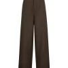 Luna Wide Pant Dark Brown - Co'Couture