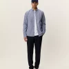Light Oxford Striped Shirt Blueprint - Les Deux