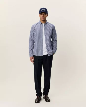 Light Oxford Striped Shirt Blueprint - Les Deux