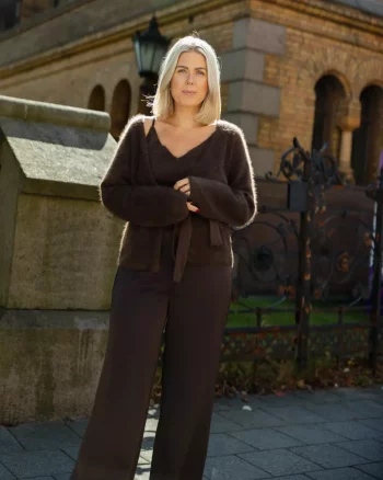 Boudica Cardigan Mocha - Urban Pioneers