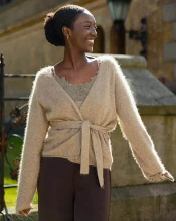 Boudica Cardigan Sand Brown - Urban Pioneers