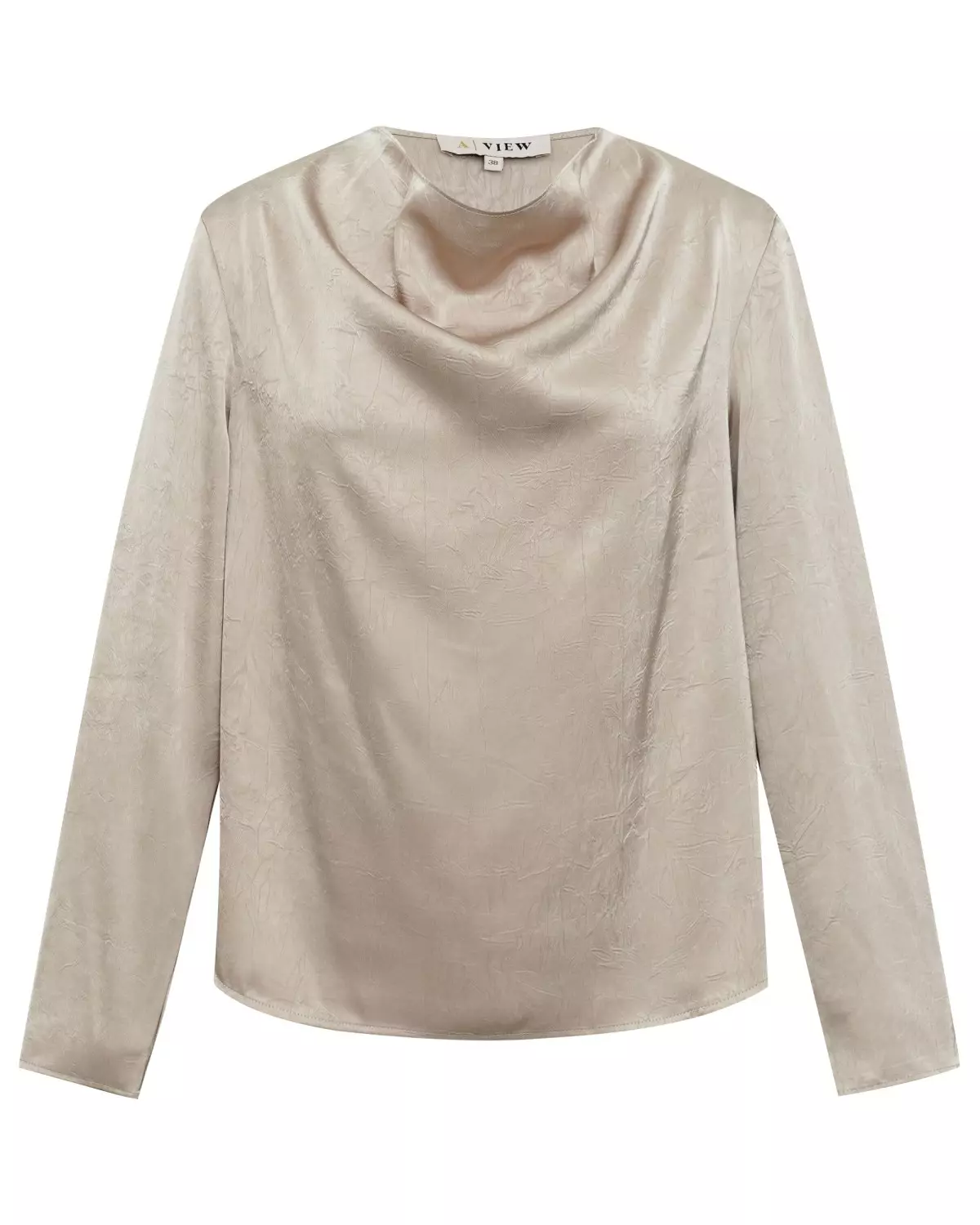 Sinda Drape Blouse Champagne - A-View