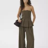 Stacy Pleat Corsage Slate Black Mel. - Gestuz