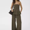 Stacy MW Pants Slate Black Mel. - Gestuz