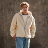 Corbin Fleece Zip Hoodie Light Sand - Urban Pioneers