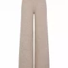 Merino Knit Pants Light Brown - A-View