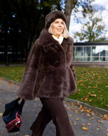 Ellie Fake Fur Brown - Clermonte