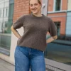 Yasjohi SS Wool Blend Pullover Fossil - YAS