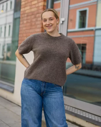 Yasjohi SS Wool Blend Pullover Fossil - YAS