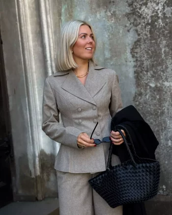 Sandra Blazer Grey Sand - Urban Pioneers