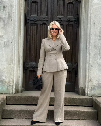 Sandra Pants Grey Sand - Urban Pioneers