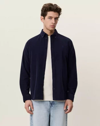 Pinwale Corduroy Shirt Dark Navy - Les Deux
