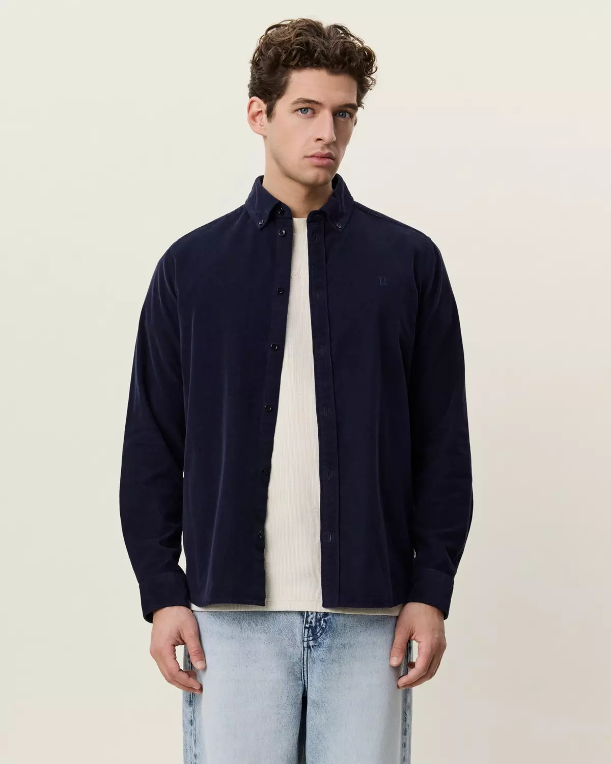Pinwale Corduroy Shirt Dark Navy - Les Deux