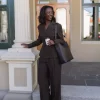 Sandra Blazer Dark Brown - Urban Pioneers