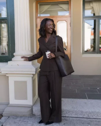 Sandra Blazer Dark Brown - Urban Pioneers