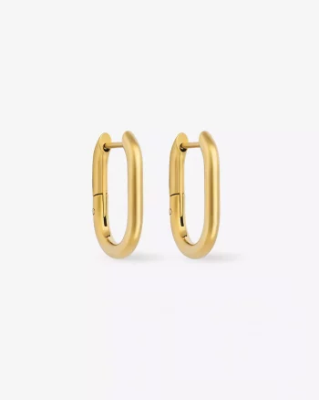 Mini Oval Hoops Gold - Who Is She