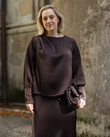 Kirstine Blouse Black Coffee - Urban Pioneers