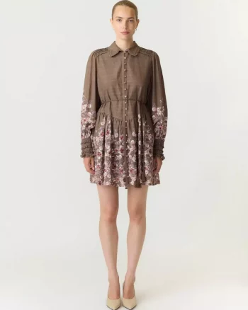 Yassomellu Shirt Dress Timber Wolf - Yas
