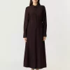 Yassafera Long Shirt Dress Coffe Bean - YAS