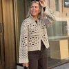 Crosette Knit Cardigan Camel - Second Female