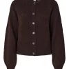 Yasjohi LS Wool Blend Cardigan Coffee Bean - YAS