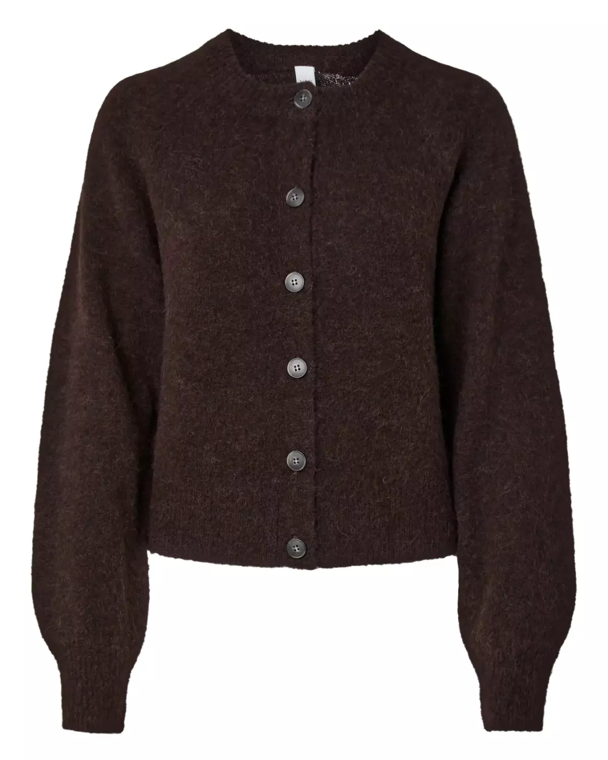 Yasjohi LS Wool Blend Cardigan Coffee Bean - YAS
