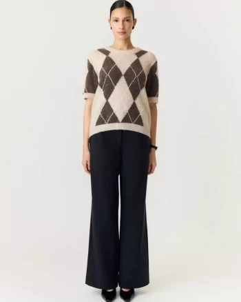 Yasjohi SS Wool Blend Pullover Oatmeal - YAS
