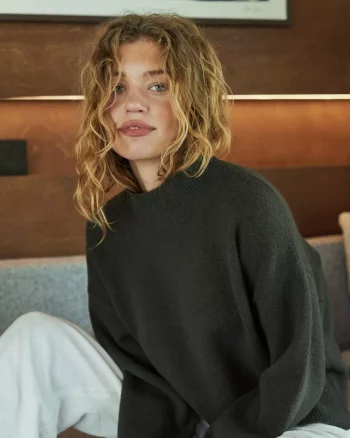 Paula Knit Blouse Brown Melange - Neo Noir