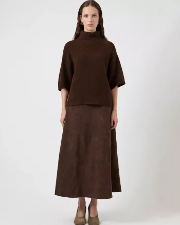 Yasemlia 2/4 Wool Knit Pullover Coffe Bean - Yas