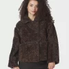 Castor Faux Fur Jacket Dark Brown - Neo Noir
