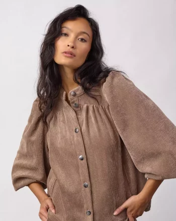 Daisy Cord Shirt Walnut - Co´Couture